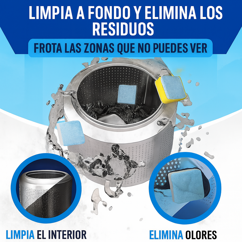 LIMPIA LAVADORAS PRO®️|Pastillas Para Limpieza y Mantenimiento de Lavadora