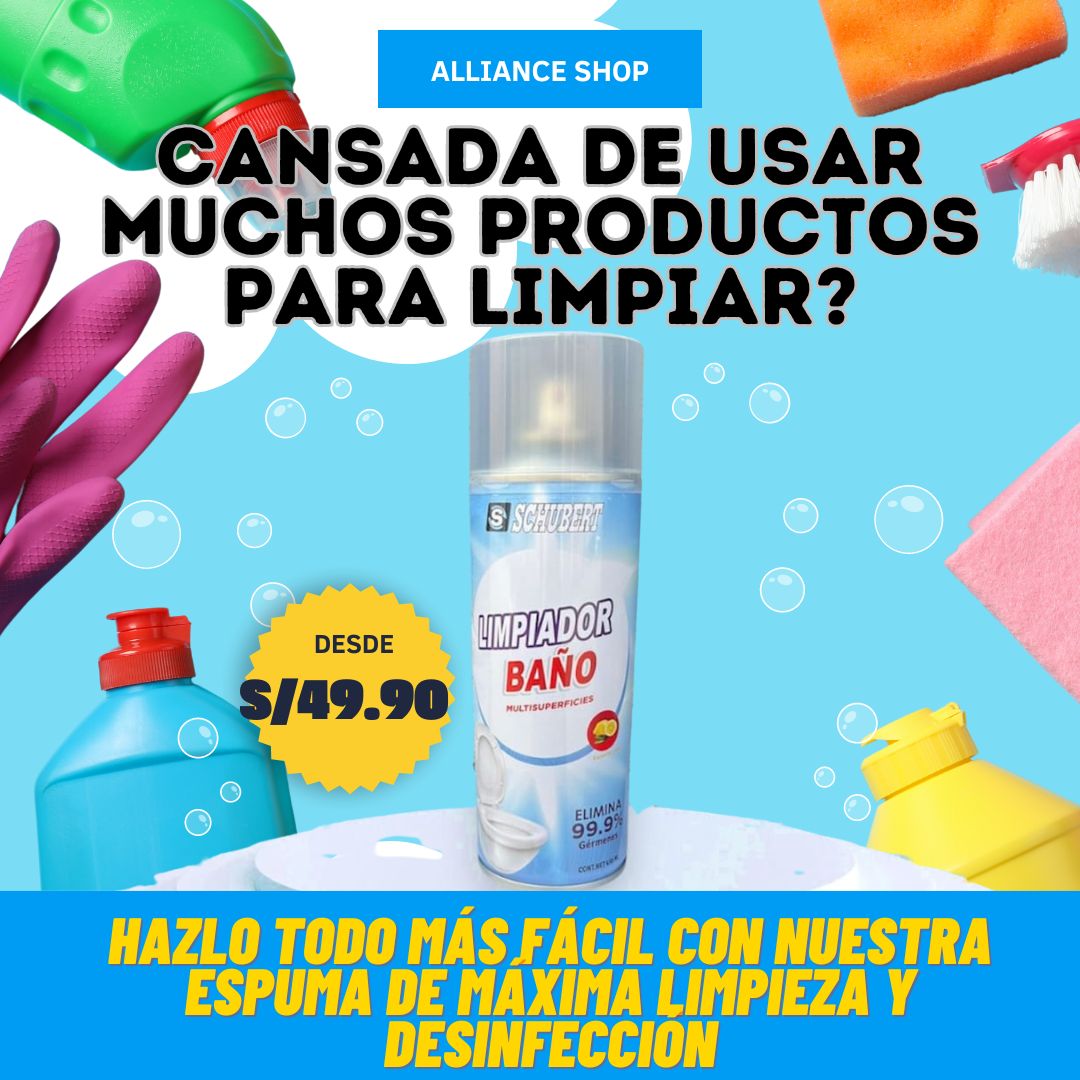 ESPUMA LIMPIADORA DE BAÑO-SCHUBER