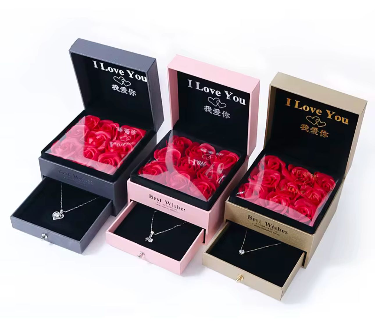 đ Cajita de Regalo Flores y Collar â El Regalo Perfecto para San ValentĂn đ