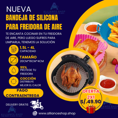 BANDEJA DE SILICONA 3D PARA AIRFRYER