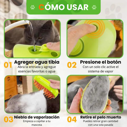 Cepillo Vaporizador para mascotas