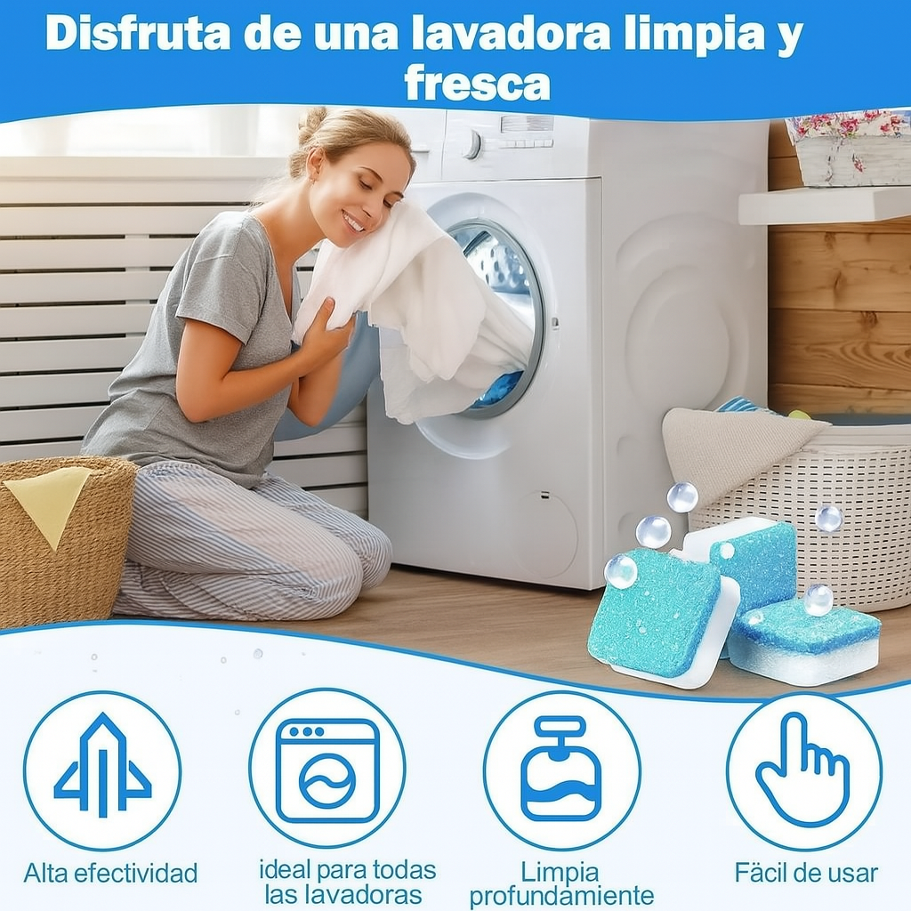 LIMPIA LAVADORAS PRO®️|Pastillas Para Limpieza y Mantenimiento de Lavadora