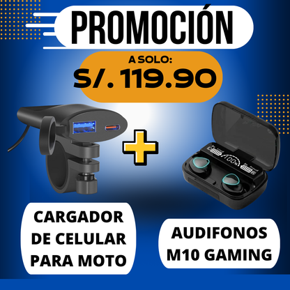 AIR PRO - CARGADOR CARGA RÁPIDA PARA MOTO