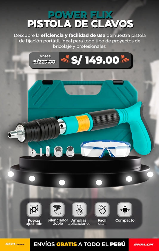 PISTOLA DE CLAVOS REMACHADORA