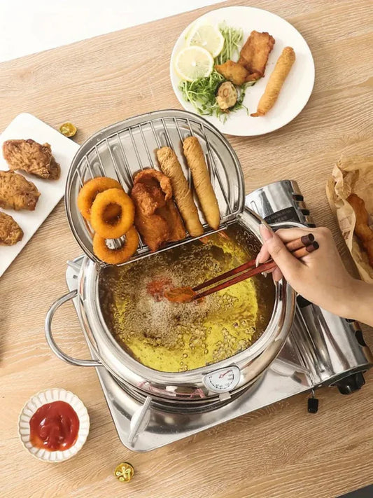 OLLA FREIDORA JAPONESA PRO GRANDE 3.4L - ACERO INOXIDABLE