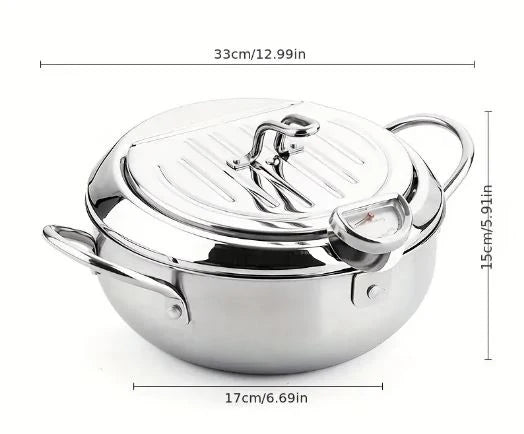 OLLA FREIDORA JAPONESA PRO GRANDE 3.4L - ACERO INOXIDABLE