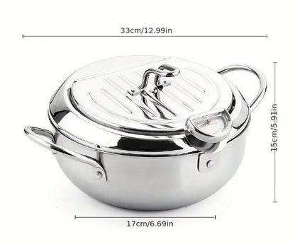 OLLA FREIDORA JAPONESA PRO GRANDE 3.4L - ACERO INOXIDABLE