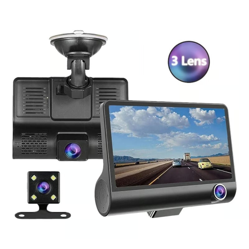 PANTALLA 4" TRIPLE CAMARA - MAXIMA SEGURIDAD